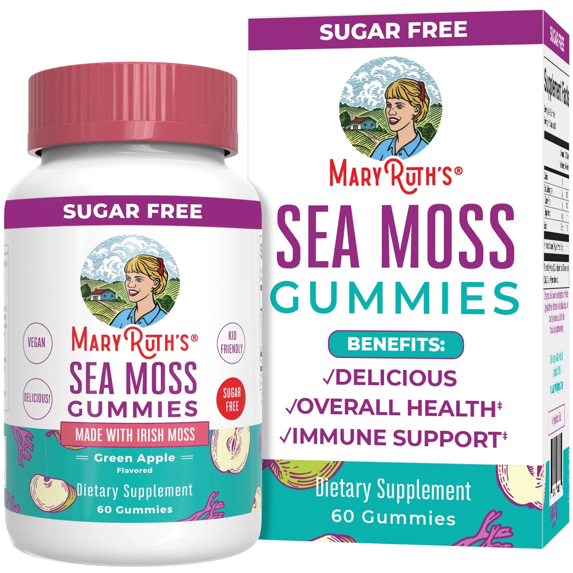 Sea Moss Gummies, Green Apple, 60 Ct