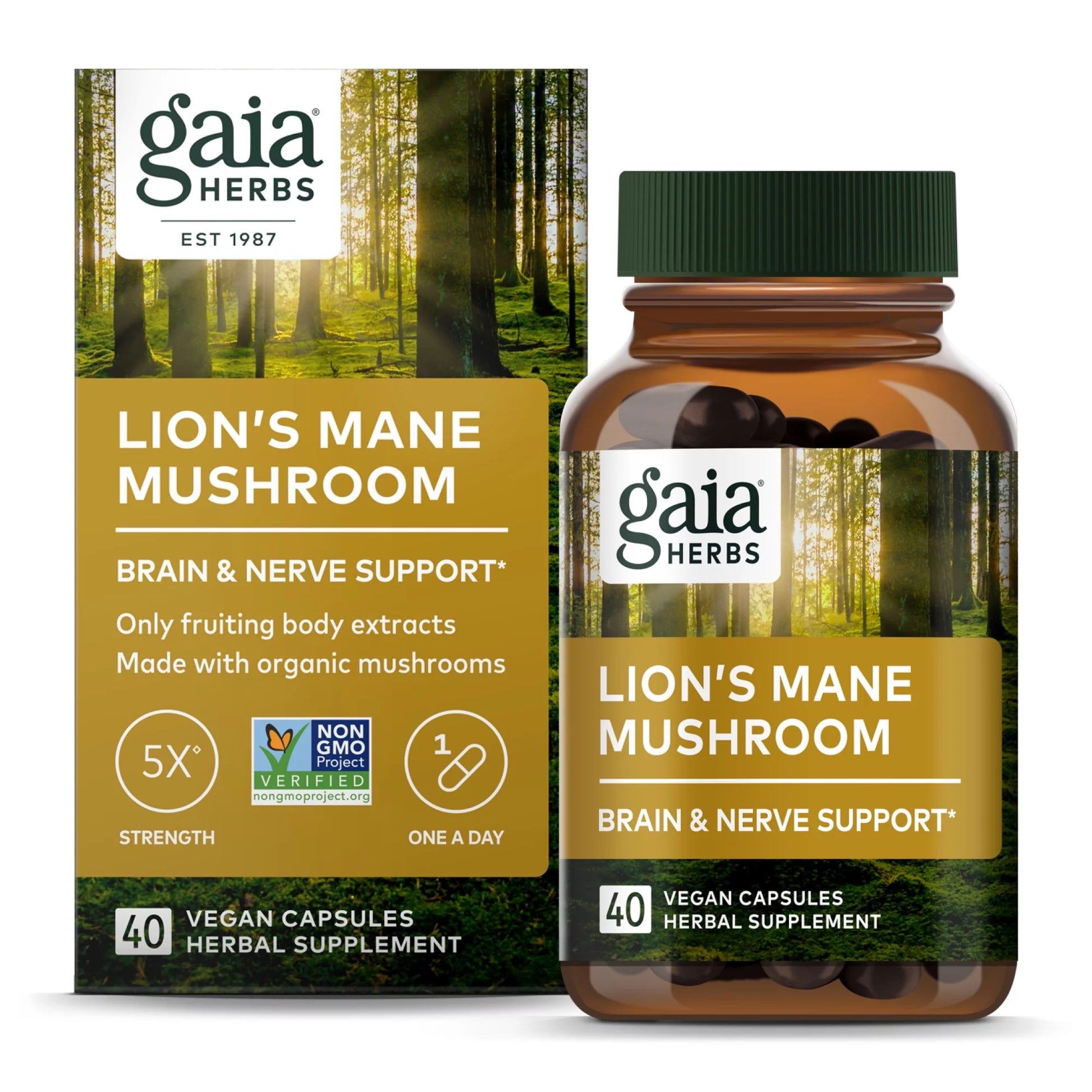 Lion'S Mane Mushroom 40 Vegan Caps