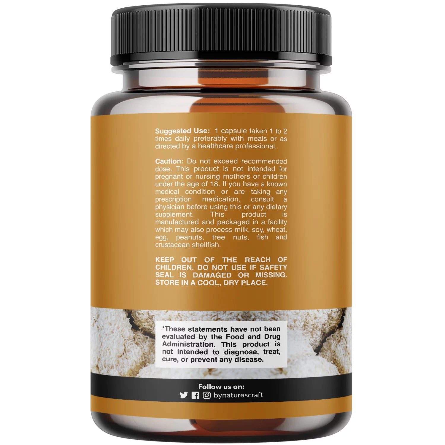 Master Mushroom Complex Nootropic Supplement - 5-In-1 Lion'S Mane Mushroom Supplement with Chaga Maitake Shiitake and Reishi Mushrooms Blend - Brain Booster Lion'S Mane Supplement - 120 Capsules