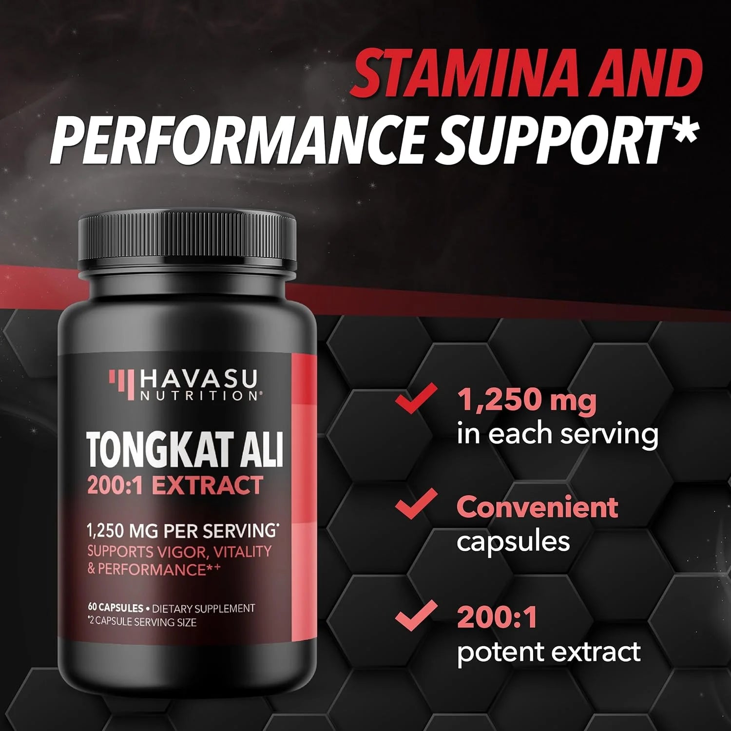 Tongkat Ali for Men | Tongkat Ali Supplement Pills, 60Ct