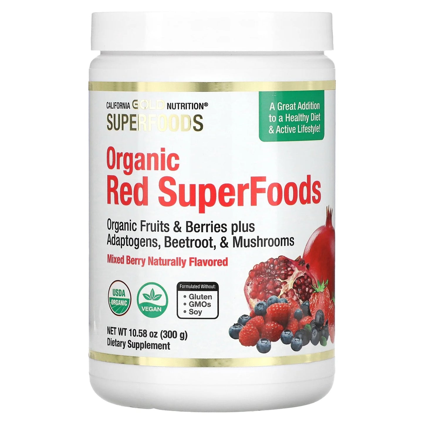 Superfoods, Organic Red Superfoods, Mixed Berry, 10.58 Oz (300 G)