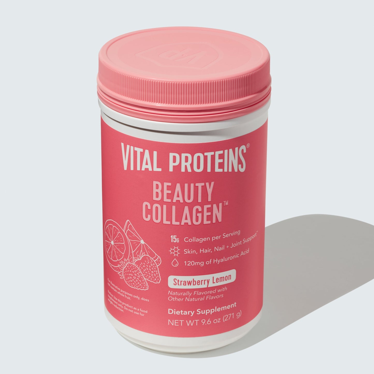 Beauty Collagen, 15G Collagen, Strawberry Lemon, 9.6Oz