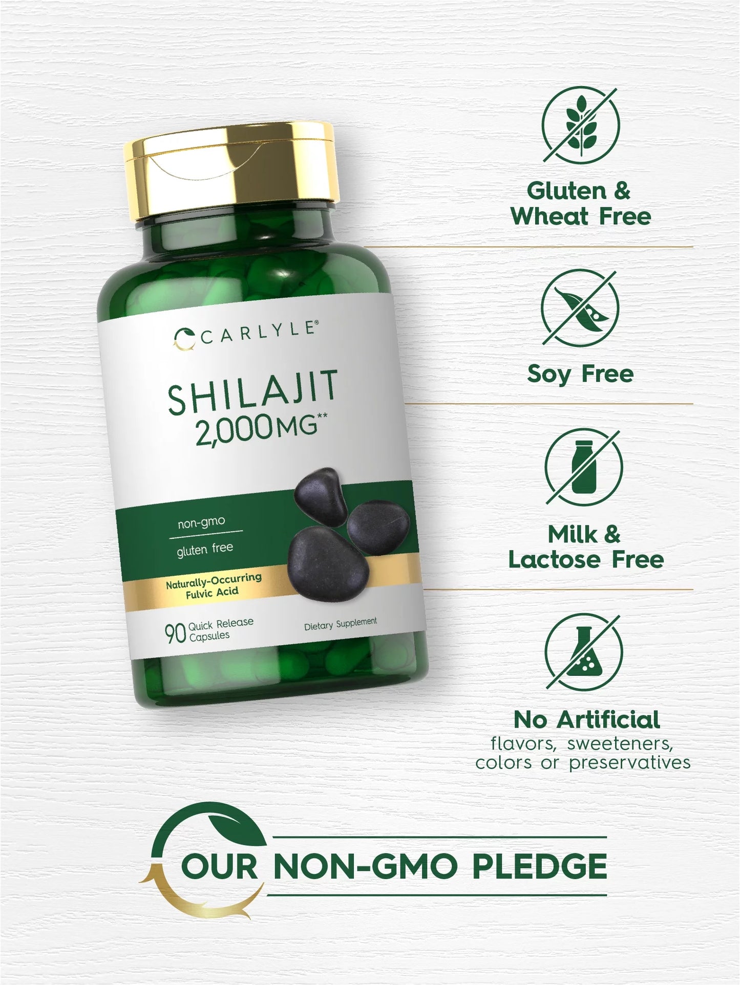 Shilajit Supplement | 2000Mg | 90 Capsules | Non-Gmo and Gluten Free | by