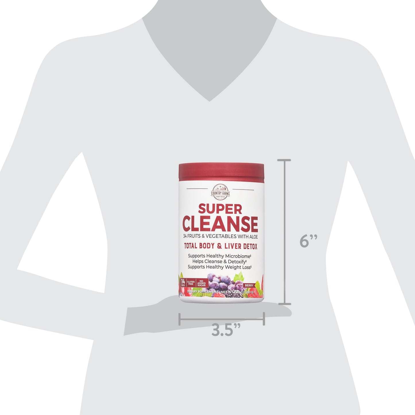 Super Cleanse Drink Mix, Berry, 9.88 Oz., 14 Servings