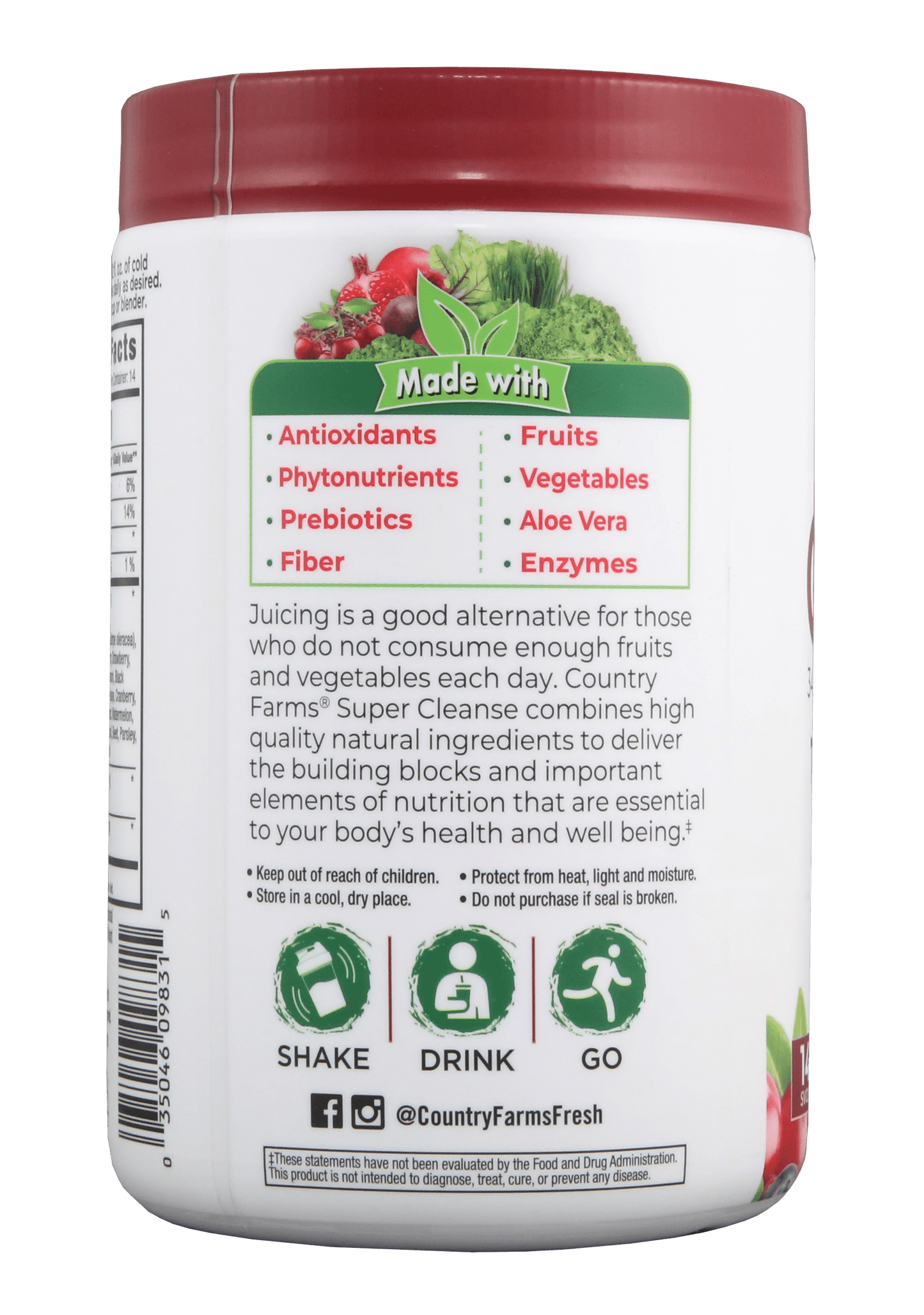 Super Cleanse Drink Mix, Berry, 9.88 Oz., 14 Servings