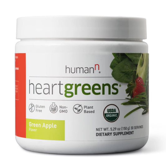 Heartgreens | Superfood Organic Powder with Wheatgrass, Kale, Spinach, and Spirulina, USDA Organic Non-Gmo, from the Makers of Superbeets (Green Apple Flavor, 5.3-Ounce)