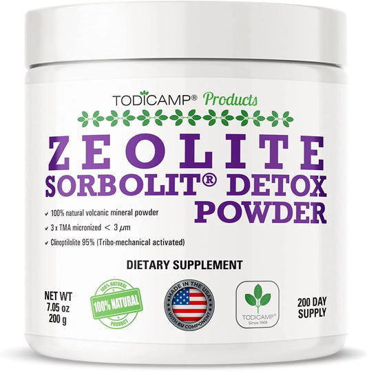 Zeolite Detox Cleanse 7.05 Oz Zeolite Powder for Fast Full Body Detox, Liver Detox & Debloat