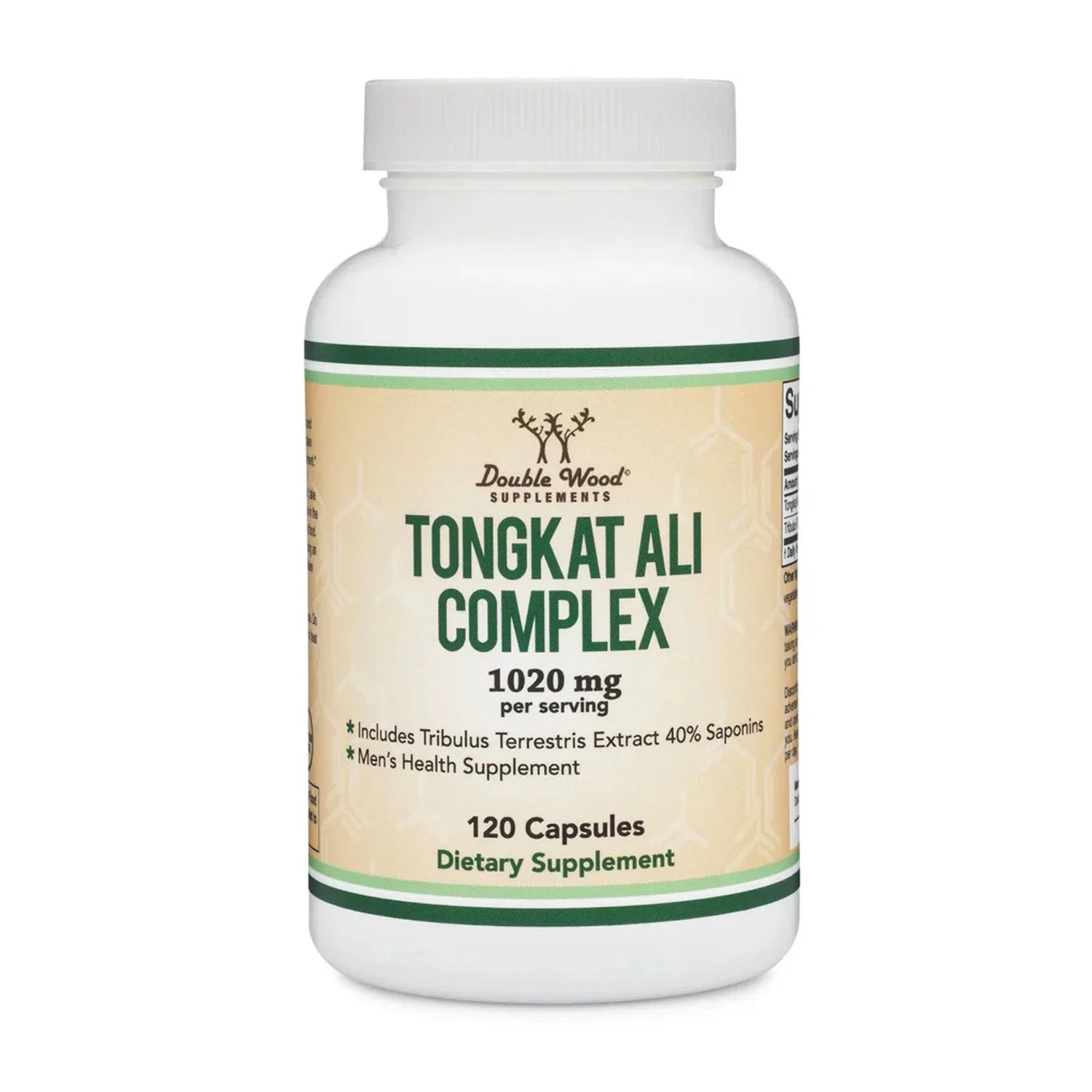 Tongkat Ali Extract 200 to 1 (Longjack) Eurycoma Longifolia, 1020Mg per Serving, 120 Capsules - Natural Testosterone Supplement and Libido Booster, with 20Mg Tribulus Terrestris by Double Wood