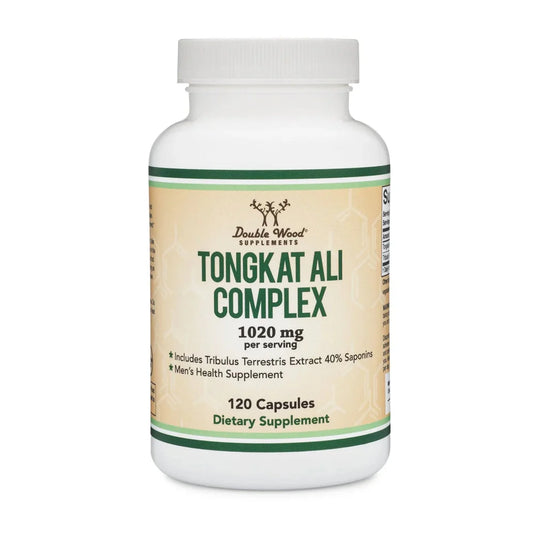 Tongkat Ali Extract 200 to 1 (Longjack) Eurycoma Longifolia, 1020Mg per Serving, 120 Capsules - Natural Testosterone Supplement and Libido Booster, with 20Mg Tribulus Terrestris by Double Wood