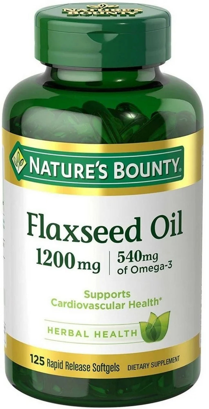 Flaxseed Oil 1200 Mg, 125 Rapid Release Softgels