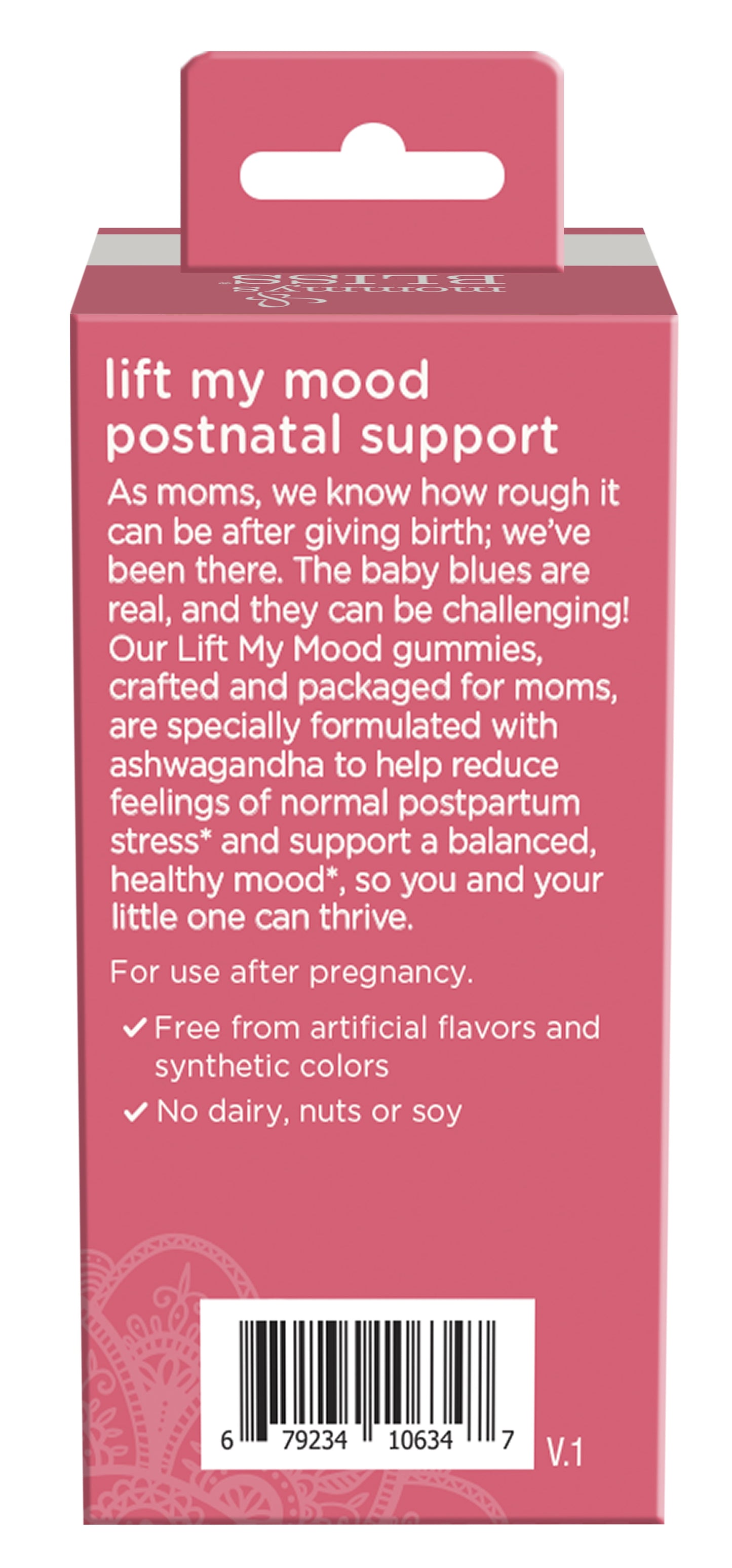 Lift My Mood with Ashwagandha Gummies, Postnatal Multivitamin Supplement Support, 60 Count